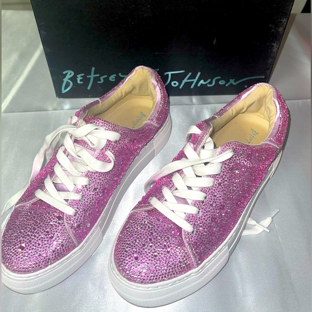 Pink sneakers SIDNY RHINESTONES